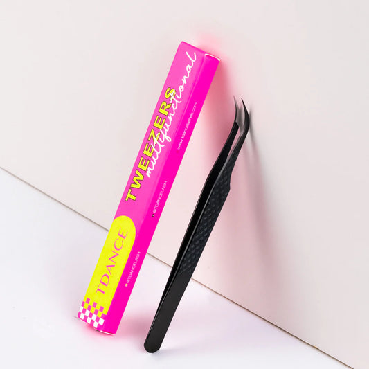 Pinzas con Nanotecnología en color  negro TB-04 para extensiones de pestañas